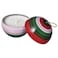 Christmas Scented Candle In Metal Tin Bauble/Warm Spices Green 28 Hr