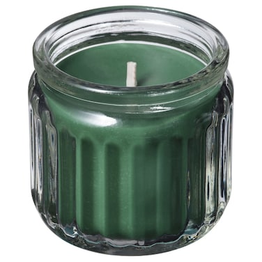 Christmas Scented Candle In Glass Winter Fir/Green 12 Hr