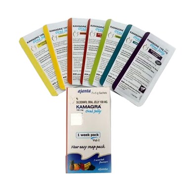 Kamagra Oral Jelly Week Pack 7X5Gm Sachets (100Mg)