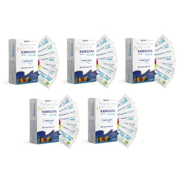 Pack Of 5 Kamagra Oral Jelly Week Pack 35X5Gm Sachets 5-PACK (100Mg)