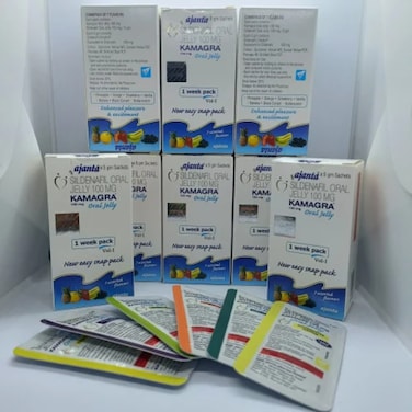Pack Of 8 Kamagra Oral Jelly 1 Week Pack 7X5Gm Sachets (100Mg)