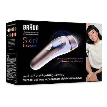 Braun IPL Skin i expert Pro 7 - Smart IPL Real-Time  3 Heads Skin Protection Hair Removal