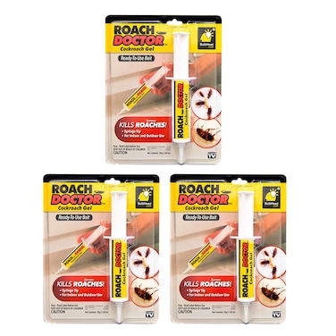 Roach Doctor Pack Of 3 Cockroach Gel Ready-to-Use Cockroach Gel Bait &ndash; Outdoor &amp; Indoor Roach Killer