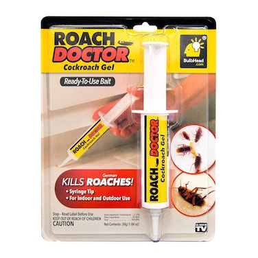 Roach Doctor Cockroach Gel Ready-to-Use Cockroach Gel Bait - Outdoor &amp; Indoor Roach Killer with Syringe Applicator 30g