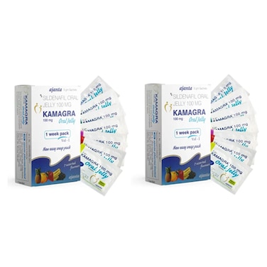 Pack Of 2 Kamagra Oral Jelly Week Pack 14X5Gm Sachets 2-PACK (100Mg)