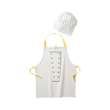 Children&rsquo;s Apron With Chef&rsquo;S Hat White/Yellow