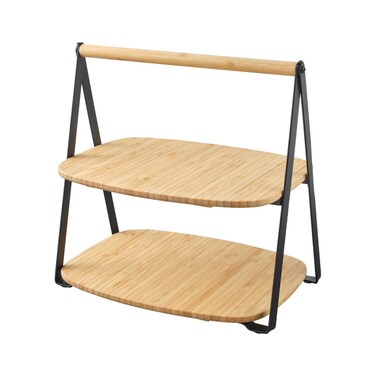 Serving Tray Bamboo/Black 28X20cm