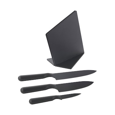 Knife Block With 3 Knives Black