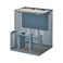 Knife Block Bamboo/Grey-Turquoise