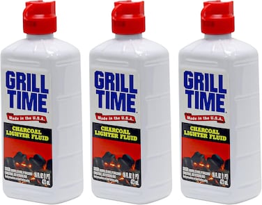 Grill Time Charcoal Lighter Fluid Bbq Fire Fluid. Barbecue Lighter. Quickly &amp; Easily Ignite Pack Of 3