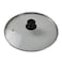 Transparent Container Glass Lid With Black Handle 26Cm