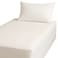 Single Fitted Bed Sheet Set 120X200Cm With Pillow Cover 50X75Cm White