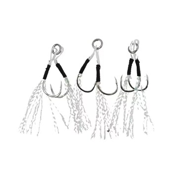 Twin Glow Fishing Hooks Fishing Accessories And Equipment Size 3# - 3Pcs