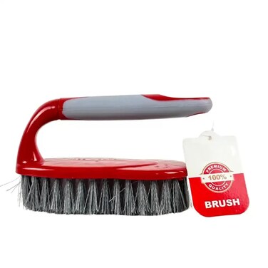 Durable Household Hand Scrubbing Brush With Ergonomic Handle- Red