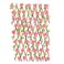 Artificial Rose Flower And Leaves Garland Vine With Expandable Wooden Fence- 1.2Mtr