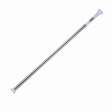 Adjustable Telescopic Shower Curtain Rod Anti Slip White- 140Cm - 260Cm