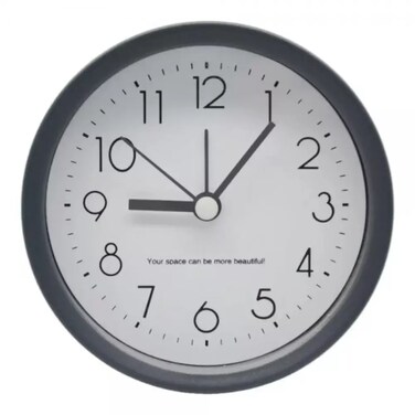 Battery Operated Classic Analogue Bedside Table Clock- Ash Color