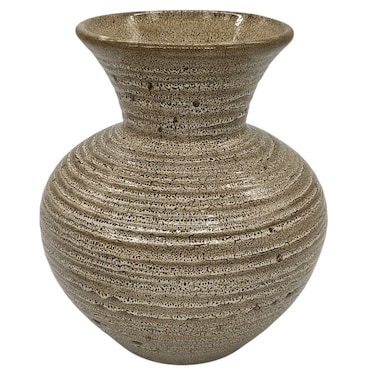 Ceramic Flower Vase Design And Unique Shapes, Vase For Bedroom, Living Room, Office &amp; Kitchen-24Cmx15Cm-Brown