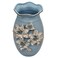 Ceramic Flower Vase For Home Decor Table Centerpieces, Flower Design Decorative Flowers Vase-25Cmx12Cm-Cyan