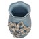 Ceramic Flower Vase For Home Decor Table Centerpieces, Flower Design Decorative Flowers Vase-25Cmx12Cm-Cyan