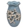 Ceramic Flower Vase For Home Decor Table Centerpieces, Flower Design Decorative Flowers Vase-25Cmx12Cm-Cyan