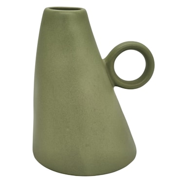 Ceramic Flower Vase For Home Decor Table Centerpieces Design Decorative Flowers Vase-17Cmx12Cm-Green