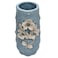 Ceramic Flower Vase For Home Decor Table Centerpieces, Flower Design Decorative Flowers Vase-24Cmx9Cm-Cyan