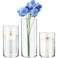 Set Of 3 Clear Glass Cylinder Vases Bulk,6 8 10 Inch-3 Pack Tall Glass Cylinder Candle Holders