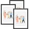 A4 Photo Frame With Mount Picture Frame Set Of 3 Black Photo Frame With Mat For Wall/Tabletop Frames For Home D&eacute;cor