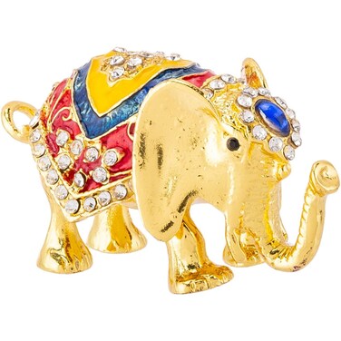 Metal Elephant D&sbquo;Cor Box 8Cm X 4Cm X 5Cm Golden