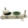 Elegant Palm Metal Incense Burner Set 30Cm*13Cm*17.5Cm, Ivory/Green