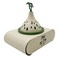 Elegant Palm Metal Incense Burner With Stand 19Cm*13Cm*17.5Cm, Ivory/Green