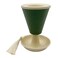 Metal Incense Burner 12Cm*17Cm, Ivory/Green