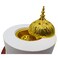 Cap Shaped Incense Burner 11Cm*13Cm*11.5Cm, Gypsum Material, White/Dark Brown