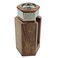 Wooden And Metal Incense Burner 11Cm*21Cm, Silver/Wood