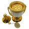 Glass And Metal Incense Burner 23Cm*10.5Cm, Gold/Silver
