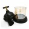 Black Wooden Texture Glass Canister With Lid 15Cm