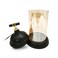 Black Wooden Texture Glass Canister With Lid 25Cm