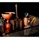 Perfume And Bakhoor Set With Stand Gold And Wooden
