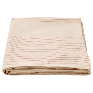 Tablecloth Stripe Pattern Red/Natural 150X150 Cm
