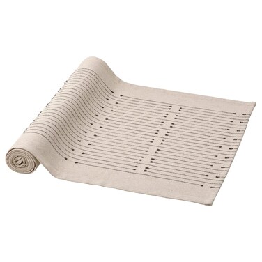 Table-Runner Dark Grey/Natural 35X150 Cm