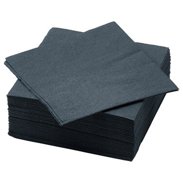 Paper Napkin Dark Grey 50 In Pack 24X24 Cm