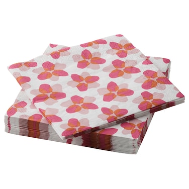 Paper Napkin Pink 30 In Pack 33X33 Cm