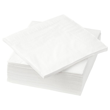 Paper Napkin White 50 In Pack 24X24 Cm