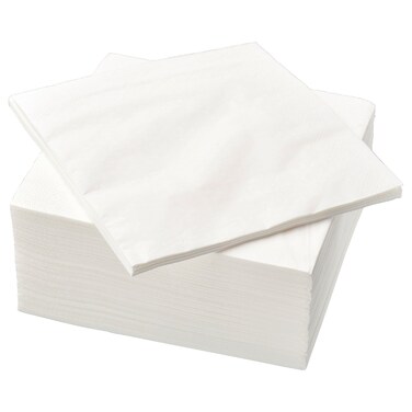 Paper Napkin White 100 In Pack 40X40 Cm