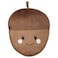 Cushion With Pocket Acorn Shaped/Brown 32X37 Cm