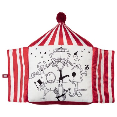 Cushion Circus Tent Shape Red/White 48X37 Cm