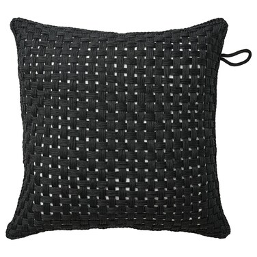 Cushion Cover Black Outdoor/Indoor 50X50 Cm