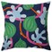 Cushion Cover Dark Blue Multicolour/Floral Pattern 50X50 Cm
