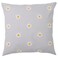 Cushion Cover Floral Pattern Grey/White 50X50 Cm